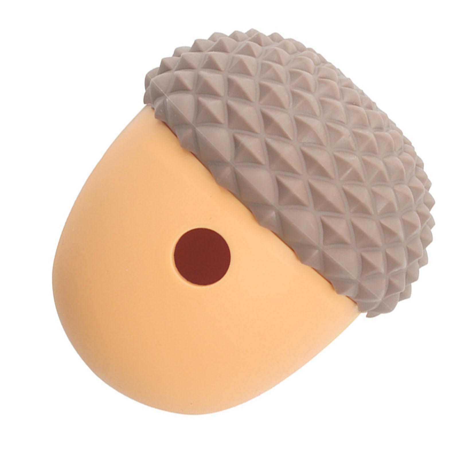 

Dog Treat Dispenser Toy Durable Flexible Silicone Multifunction Treat Dispensing Puzzle Dog Toys Slow Feeder Toy for Gray with yellow