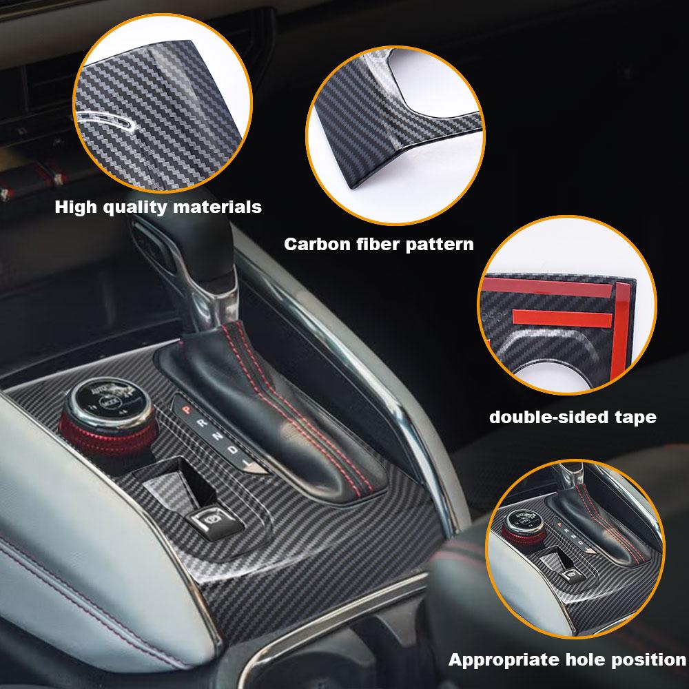 For Chevy Colorado/GMC Canyon 4WD 2025 2025 2025 Center Console Gear Shift Panel Cover Trim Carbon Fiber Style Car Accessories