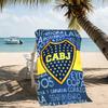Beach Towel with Club Atlético Boca Juniors Pattern - soft,absorbent,machine washable Lightweight&Modern,swimming,Travel Essentials