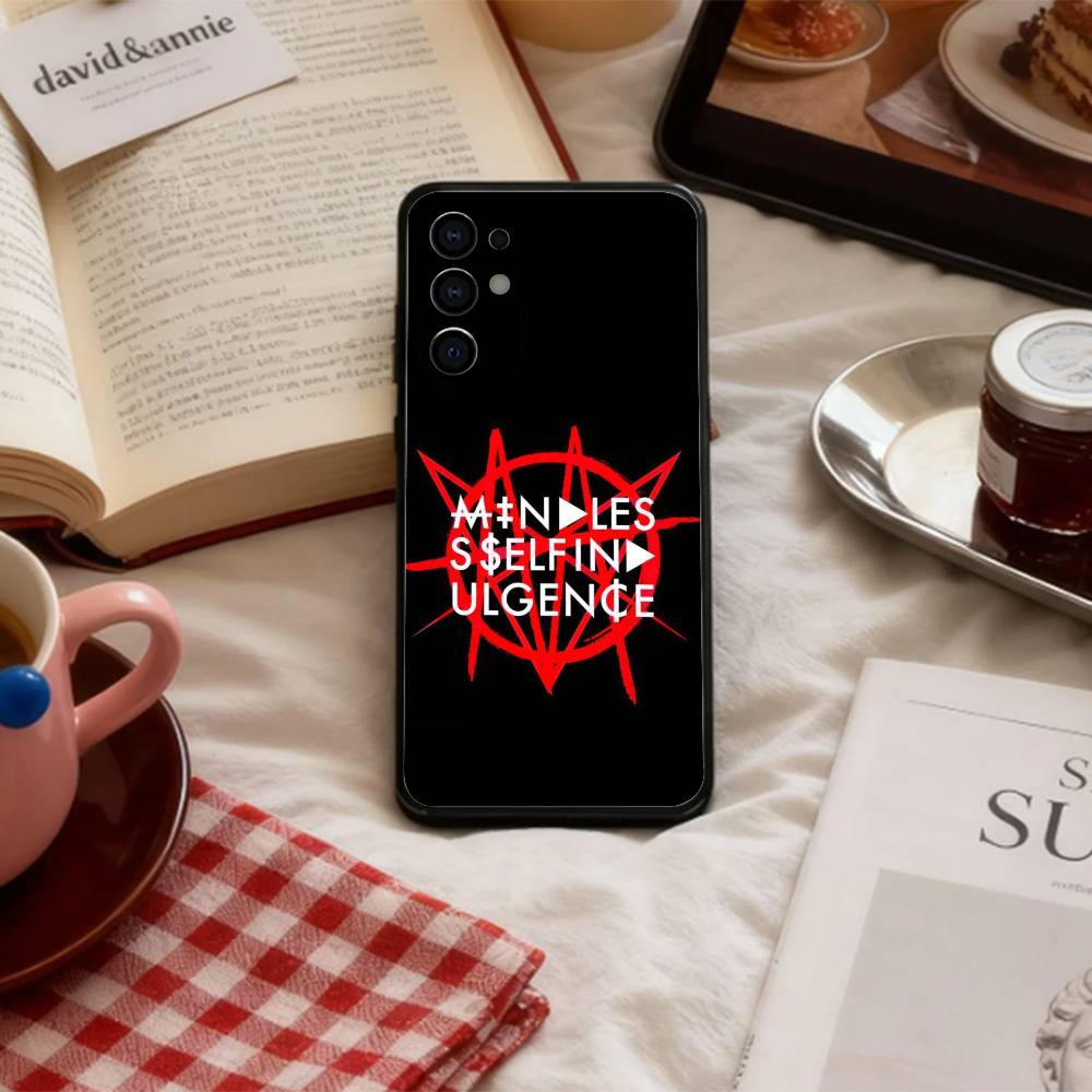 M-Mindless S-Self Indulgence Phone Case For Samsung S 25,24,23,22,30,21,10,9,Ultra,Plus,Lite,FE,4,5 G Soft Black Case