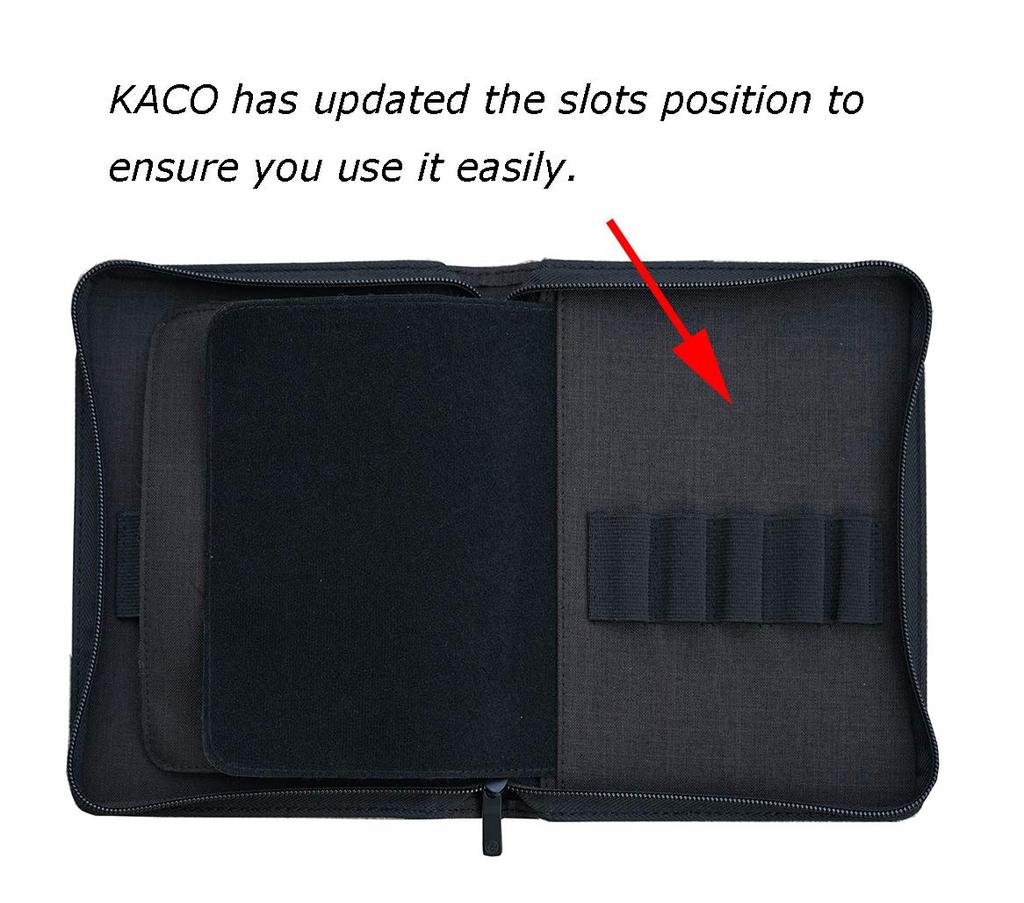 KACO Pen Pen Bag for Fountain Holds 10 Pencils Pen Holder Pouch, Case, Pens/Rollerballs, - Black, Waterproof, Storage,