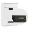 Combination Lock Security Mailbox Wall Mount 22x8.5x32cm Accessory for Residential House Metal Post