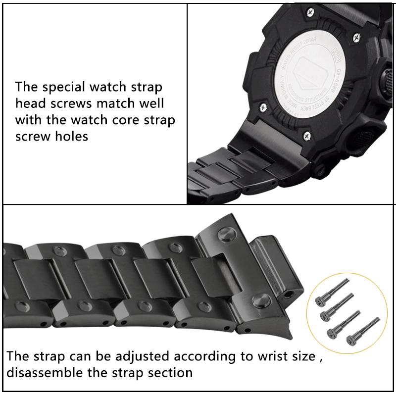 Für Casio G-Shock GX-56 GXW-56BB Mod Kit Edelstahl Gehäuse Uhr Armband GX56 Massivmetall Uhr Lünette Armband Ersatzarmband