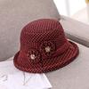 Hat Lady Autumn and Winter Middle-aged and Elderly Woolen Thickened Warm Hats Mother Grandma Bucket Hat Foldable Basin Hat