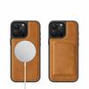 Phone Case for iPhone 16 Pro Max 17 Air 16e 15 Plus 14 13 Promax 12 11 Business Magnetic Wireless Charging Simple Leather Cover