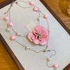 Collier Empilé Orchidée Phalaenopsis de Luxe Pendentif Fleur Exquis Haut de Gamme Polyvalent