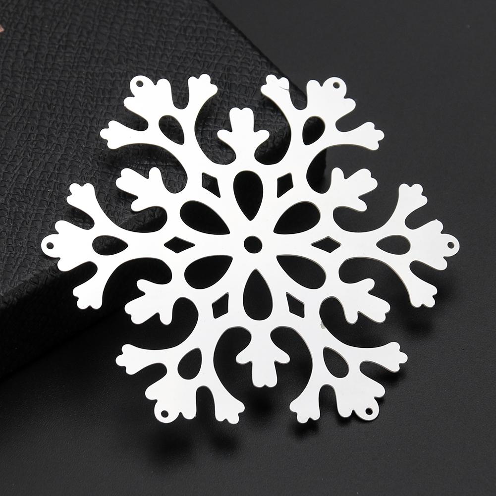 

2 шт. металлическое зеркало снежинка подвесное украшение DIY колокольчики аксессуары хрустальный кулон часть соединитель рождественский садовый декор