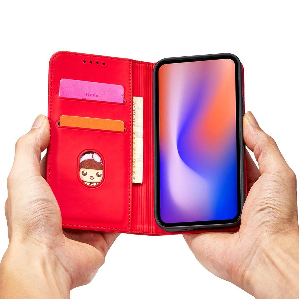 Hurtel Magnetic Wallet Case iPhone 12 Pro Max Red