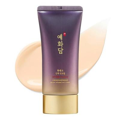 Yehwadam Hwanseanggo Jin Essence Sun Cream SPF50+ PA++++ (50ml) – Anti-Ageing UV Protection with Ginseng & Traditional Herbal Complex, Korean