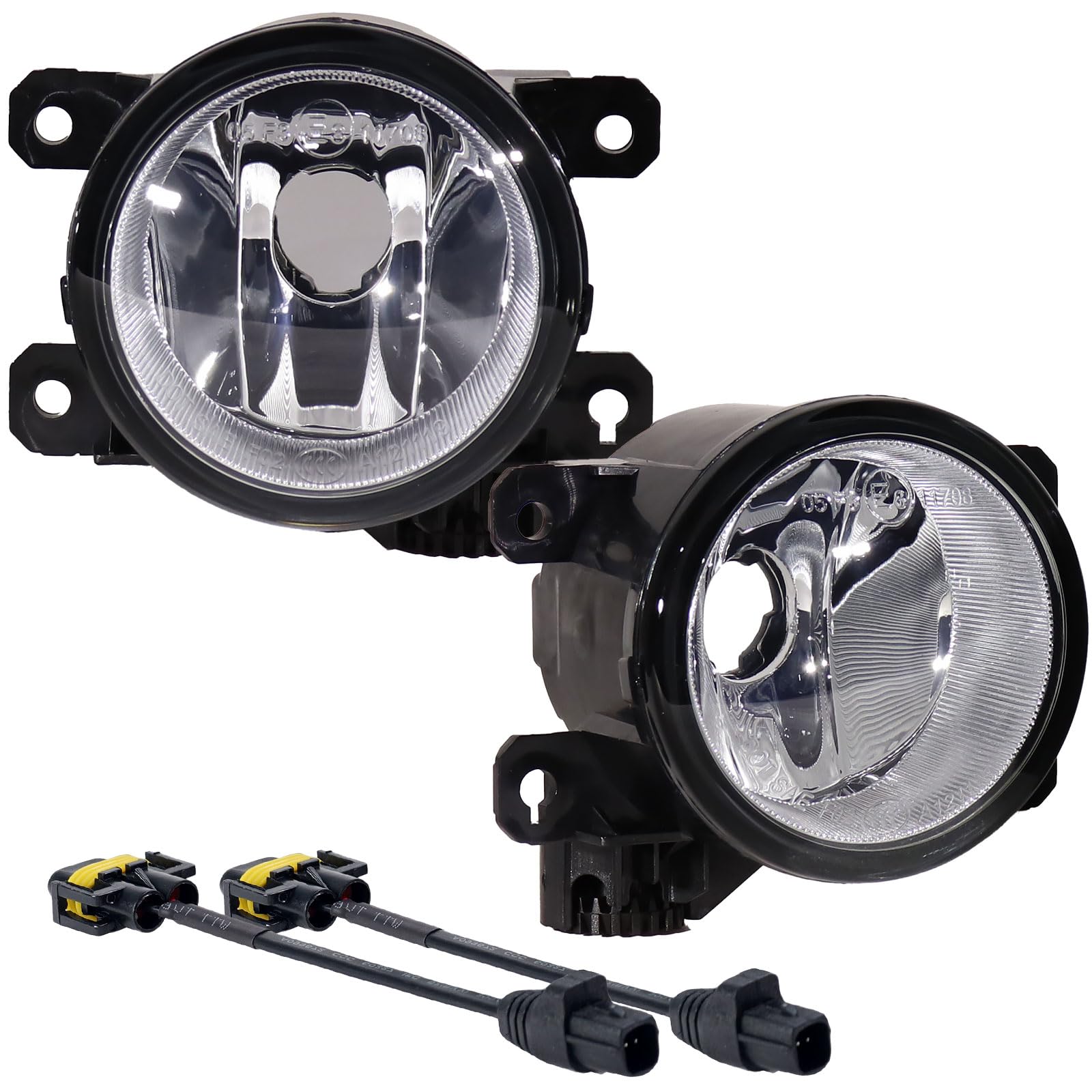 

Pikakyu Блок противотуманной фары со стеклянной линзой для Honda Заменяет OEM LED противотуманную фару Подходит для соответствующих автомобилей, Лампы, H11, E-Mark (чистый)