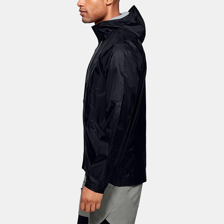 Under Armour Αδιάβροχο Μπουφάν Προπόνησης Τρεξίματος Αθλητικό Ανδρικό Εξωτερικό Ρούχο Μαύρο 1350950-001