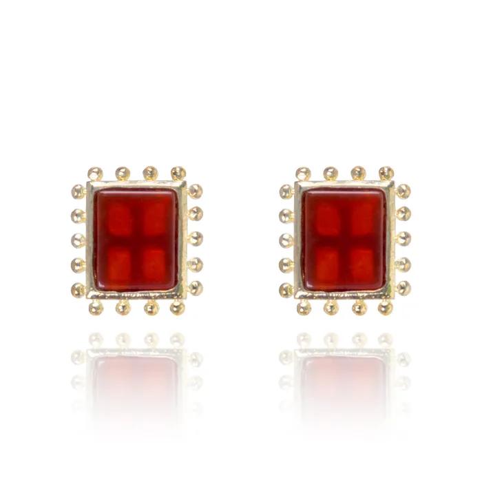Gilded Recta Zamano Earring