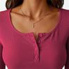 Women's And Winter Slim Bottom T-shirt Fashion Casual Color O-Neck Pullover Long Sleeve Top