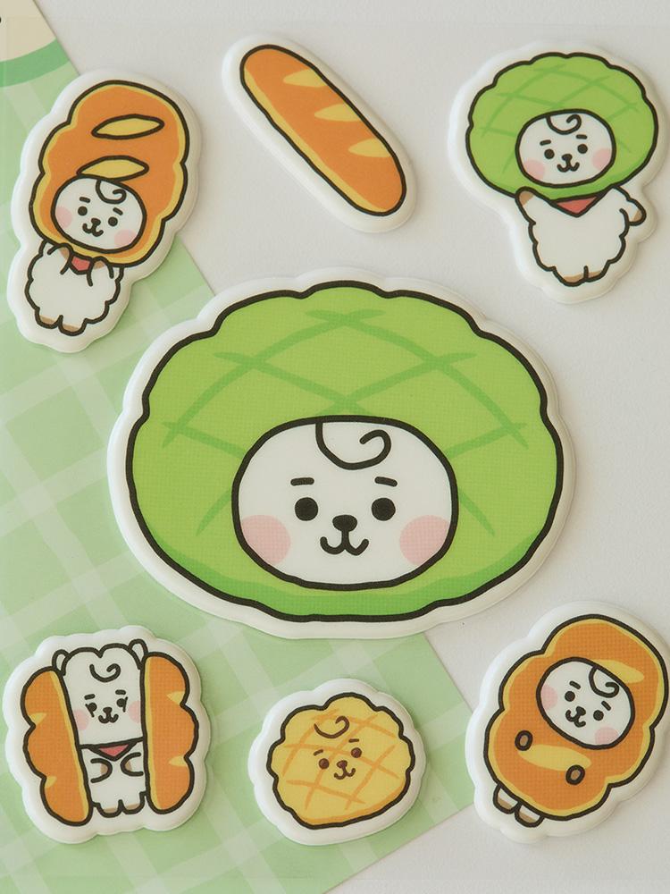 BT21 RJ Bäckerei Dekoratives Stickerbogen