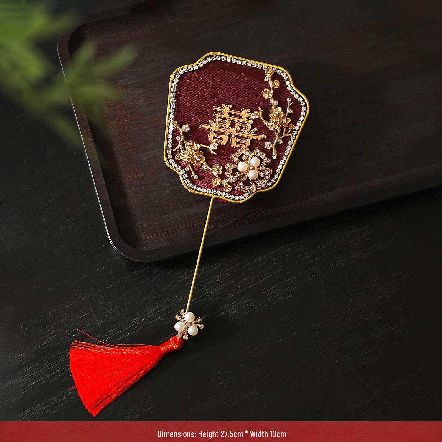 Bridesmaid Festive Fan & Bride s Morning Robe Set - Perfect Wedding Photo Props & Chinese Welcoming Ornaments