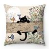Soft Plush Cat Pillow Cover Cartoon Anime Design for Sofa and Living Room Decor