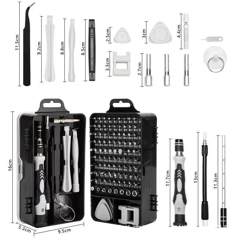 Set de șurubelnițe electronice 115 în 1, șurubelniță de precizie, instrumente de reparare a piulițelor, Șurubelniță, repararea laptopurilor, instrumente profesionale de reparare magnetice