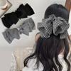 Checkerboard Grid Big Bow Hair Clip Spring Clip High-end Summer Ponytail Clip Fresh Sweet Headwear Creative Clothing Accessories