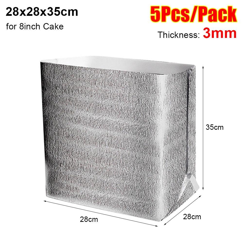 5Pcs Portable Ice Cold Warm Aluminum Foil Bag Food Thermal Delivery Carrier Insulation Bag 3mm Packing Cooler Bag Drink Storage