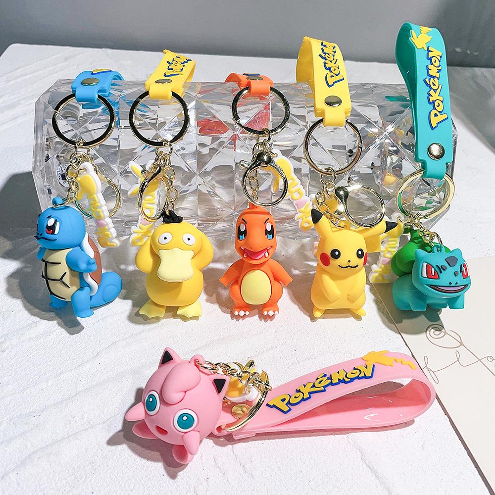 Pok É Mon Pikachu Schlüsselanhänger Cartoon Niedliche Puppe Auto Schlüsselanhänger Taschendekoration Kleines Geschenk
