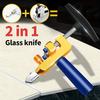 2-in-1 Glass Tile Cutter, All-in-one Glass Knife Brick Cutter, Tile Opener, Diamond Roller Glass Cutter, Sliding Glass Tile Cutter