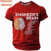 3D Printed Mechanical Brain T Shirt For Unisex Fun Colorful Pattern TShirts Summer Round Neck Kids Short Sleeve Tees Fashion Tops