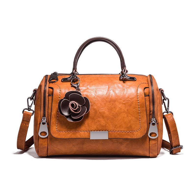 Women's 2025 Spring Retro Crossbody Boston Pillow Handbag