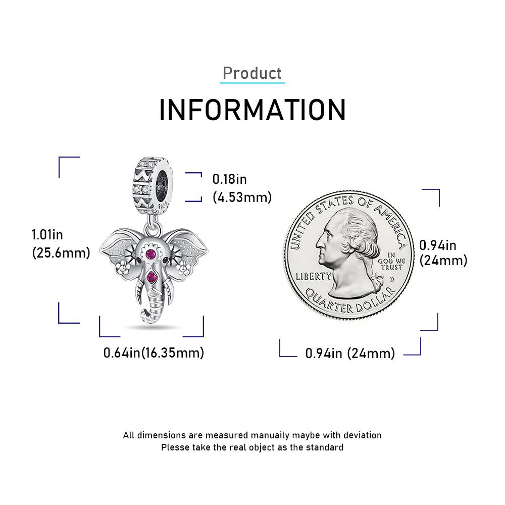 Pendant Charm Bead Copper Sacred Elephant Beads Fit Original Bracelet For Jewelry Making Valentine'S Day Gift