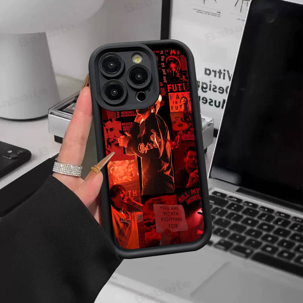 L-Luis M-Miguel Singer For IPhone 17 Pro Max 16 15 14 13 12 11 Plus Black Soft Phone Cover