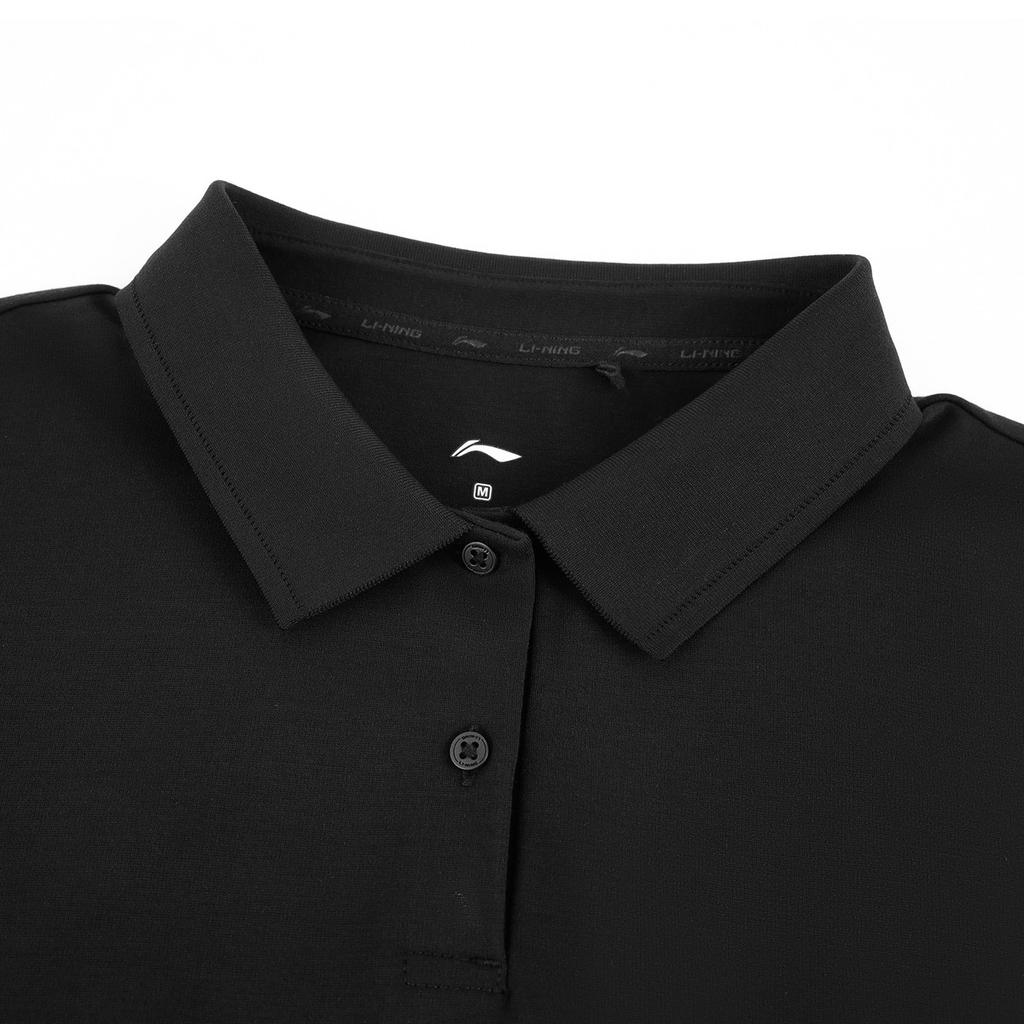 Li-Ning Comfortable Breathable Polo Shirt Women tops Black APLW146-1