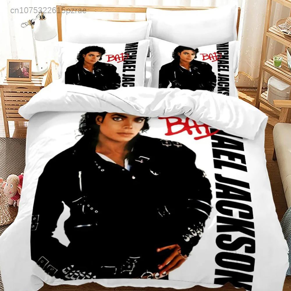 Michael Jackson Bedding Set Single Twin Full Queen King Size Musical Genius Bed Set Teenager Bedroom Duvet Cover Sets 011
