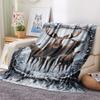 1Pc Cartoon Print Flannel Blanket, High Quality Comfortable for All Seasons, Home Decor, Warmth and Comfort, Perfect for Christmas Birthday Gift
