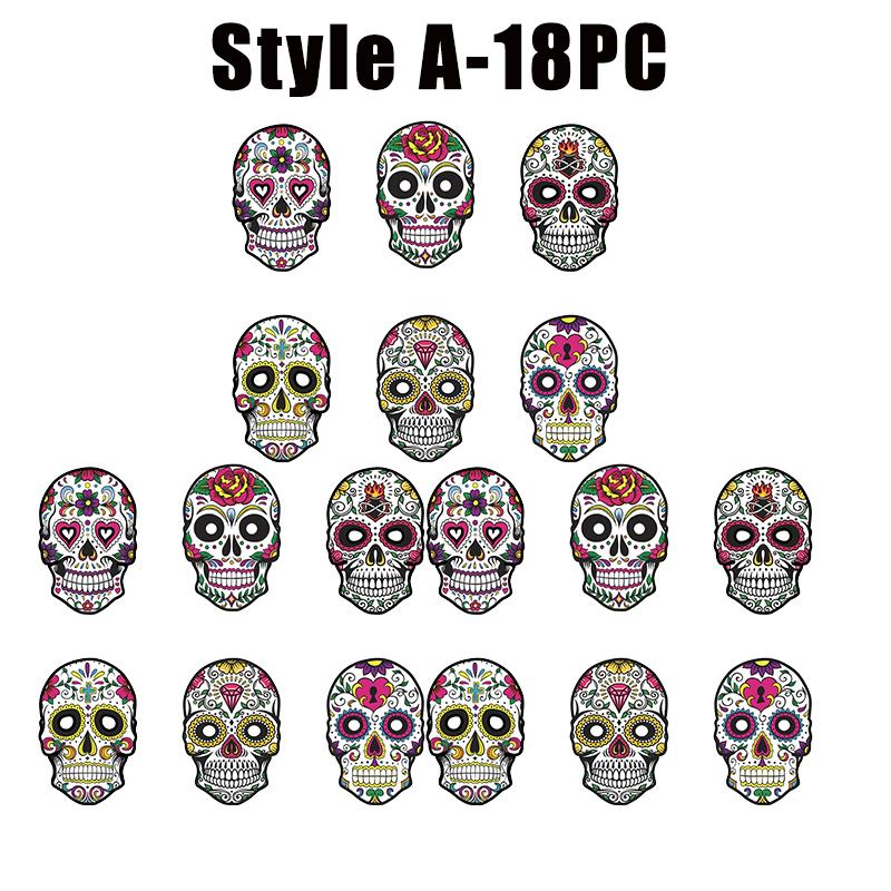 Design Durable Hallowmas Creepy Skeleton Print Fabric Halloween Door-Curtain Tear-Off Doorway Decor for Party Haunted Supplies