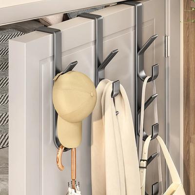 Kleiderbügel hinter der Tür, 3/5/7 Kleiderhaken für Mäntel und Hüte für Schlafzimmer und Schlafsäle, Organizer-Rack aus Kohlenstoffstahl für Zuhause, Aufbewahrungszubehör