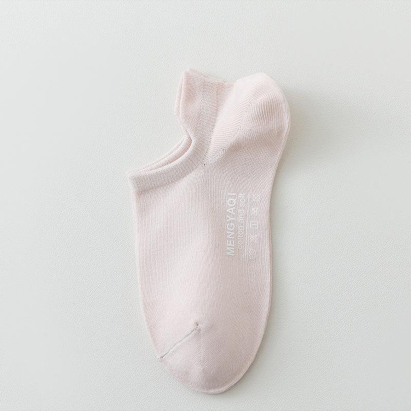 Women's Summer Thin Short Socks, Anti-slip and Non-dropping Heel Cotton Socks, Shallow Mouth Invisible Boat Socks, Women's Socks