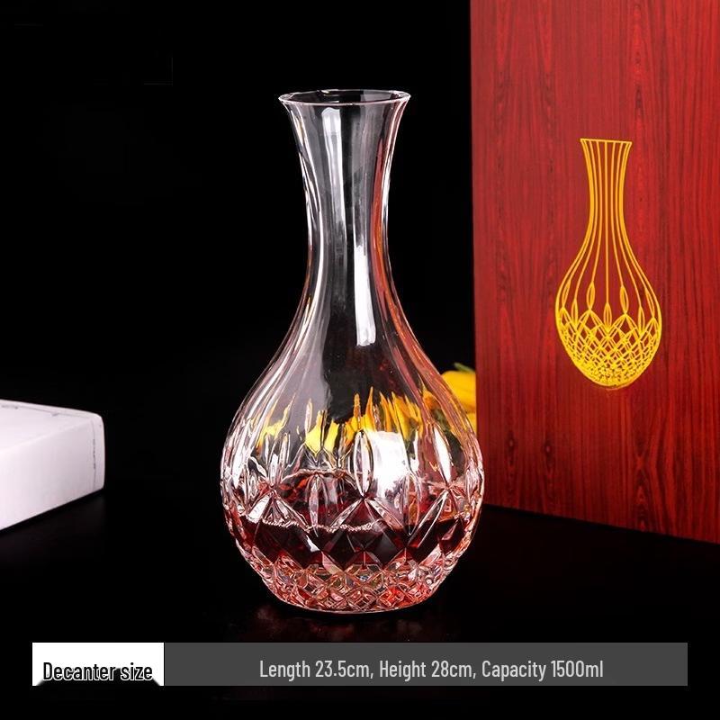 OLOEY Glass Wine Decanter and Storage Bottle with Lid