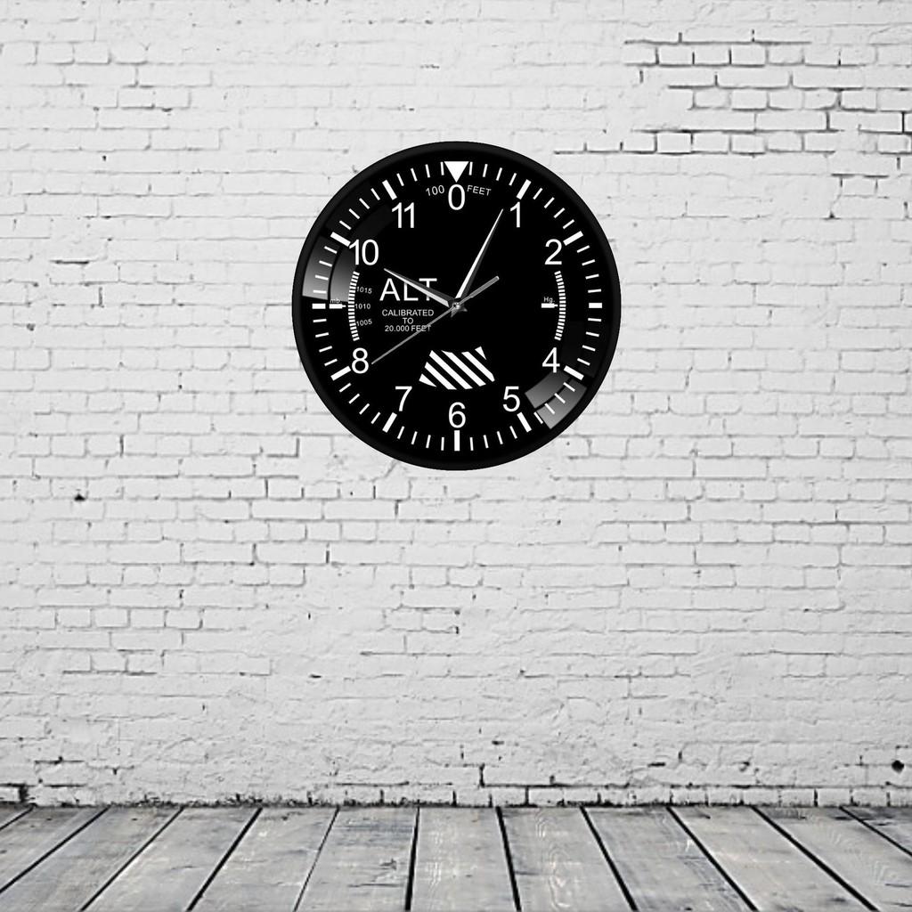 Clock Altimeter Wall Tracking Air Plane Altitude Modern Instrument Home Decor
