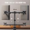 ErGear PC Monitor Arm 2 Screens Types Load Capacity 8kg Display Arm Dual VESA Standard Adjustment 13-32 100100 Multi-Angle