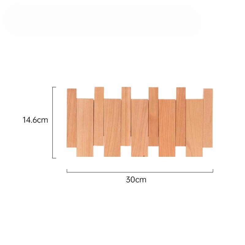 Настенный крючок-вешалка из массива дерева Креативный крючок для хранения одежды, пальто, шали в гостиной Многофункциональная настенная вешалка для одежды