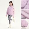 DEESHA Girls' Spliced Stand-Collar Goose Down Jacket