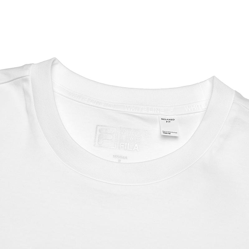 FILA SS25 Lifestyle Heritage Series Simple Casual Everyday Versatile Comfortable Solid Basic Regular T-Shirt Women Tops White F11W528110FWT