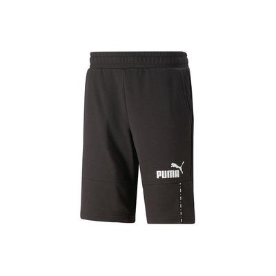 Logo Print Double Pocket Elastic Waist Straight Casual Shorts Men Shorts Black 675703-01