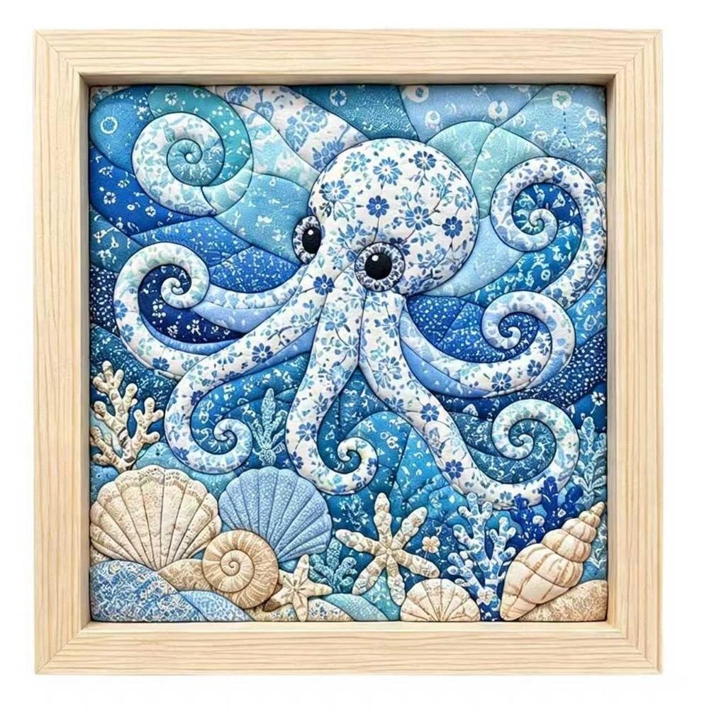 Série Oceán DIY Sada na textilní umění Krab Želva Velryba Sada na textilní umění Stříhaná látka Sada na ruční práce Dárek