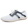 Men's Shoes Hole Elastic Band Breathable Trend Sports Outdoor Men's Hollow Casual Leather Shoes