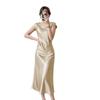 2026 New Spring Summer Elegant Silk Short Sleeve Dress for Women