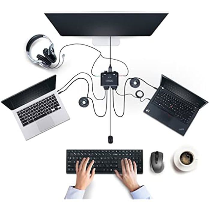 Switch KVM - STARTECH.COM - USB-C DisplayPort 2 Ports - 4K 60Hz - Prêt à l'emploi