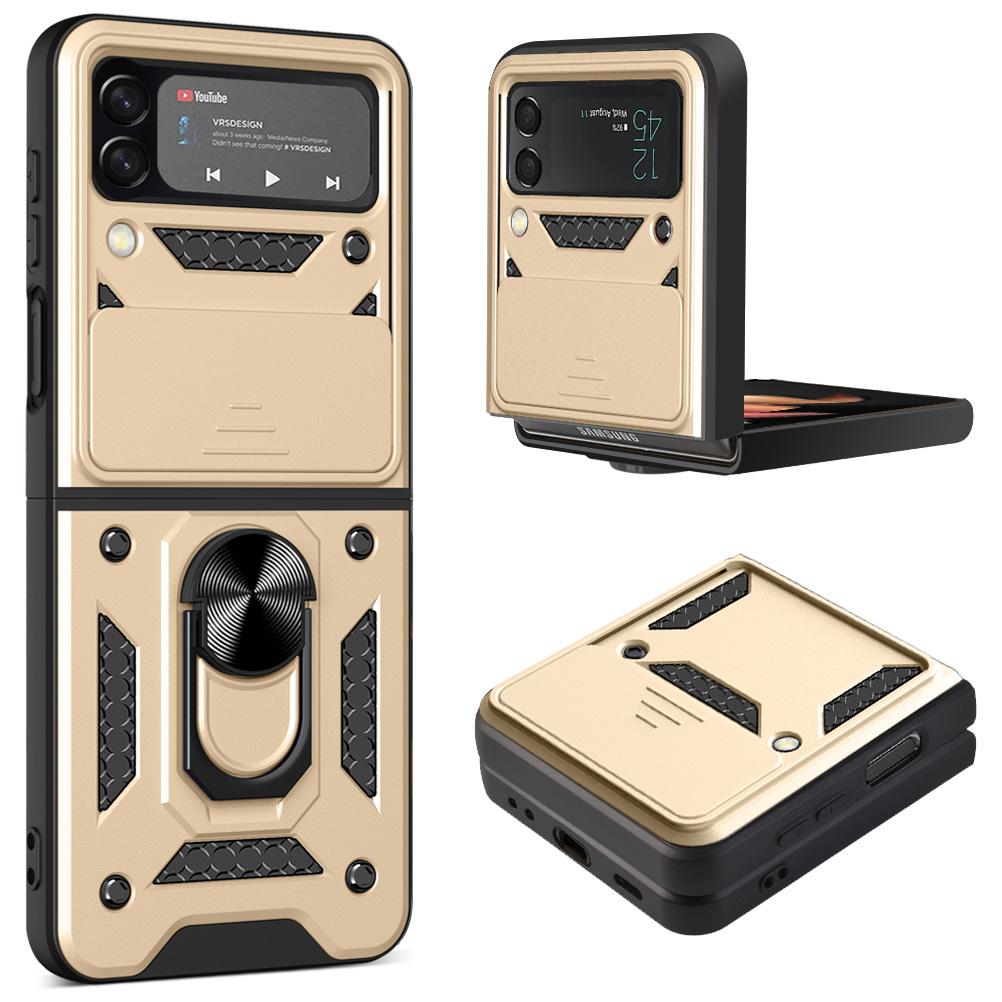 For Samsung Z Flip4 Case Galaxy Z Flip 4 Cover Galaxy Z Flip4 Magnetic Holder Armor Phone Case Slide Camera Protect Back Cover