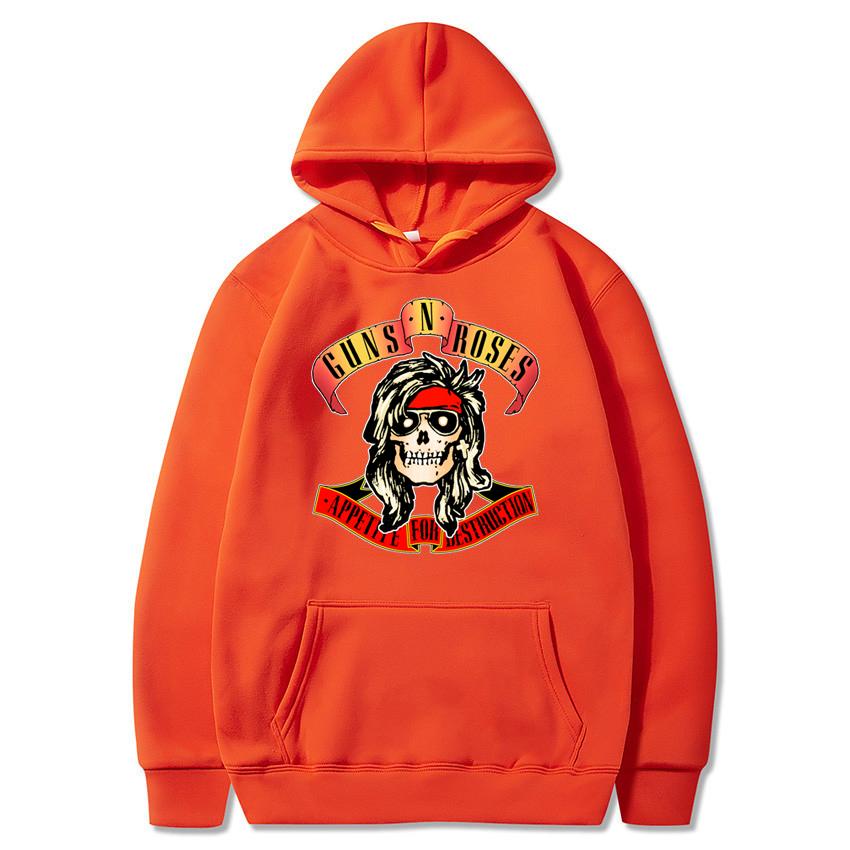 Guns N' Roses Hoodies Musik Hard Rock Band Schädel Druck Streetwear Unisex Frauen Mode Übergroßen Sweatshirts Hoodie HipHop Pullover