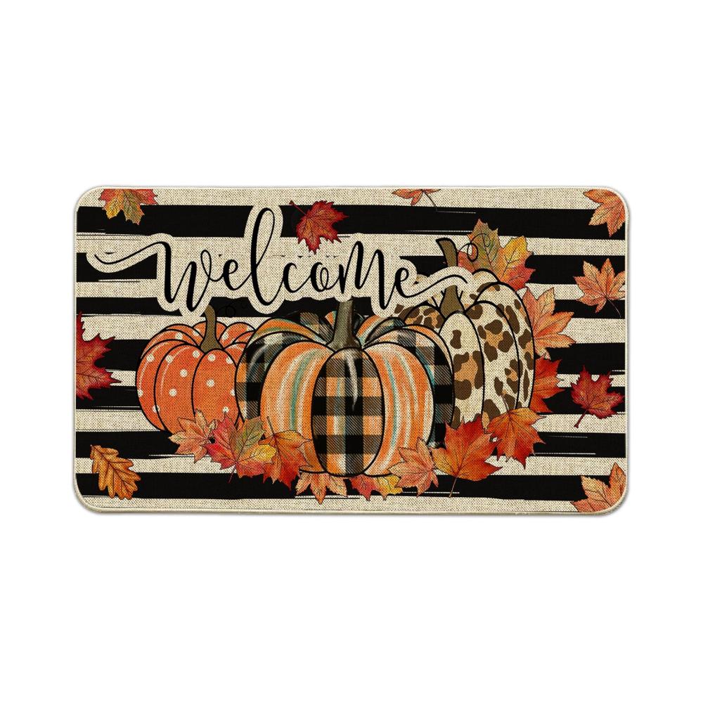 

Autumn Harvest Festival Doormat Machine Washable & Durable Entrance Hallway Mat Bathroom Rug Festive Home Decor 40x60cm 16x24inch