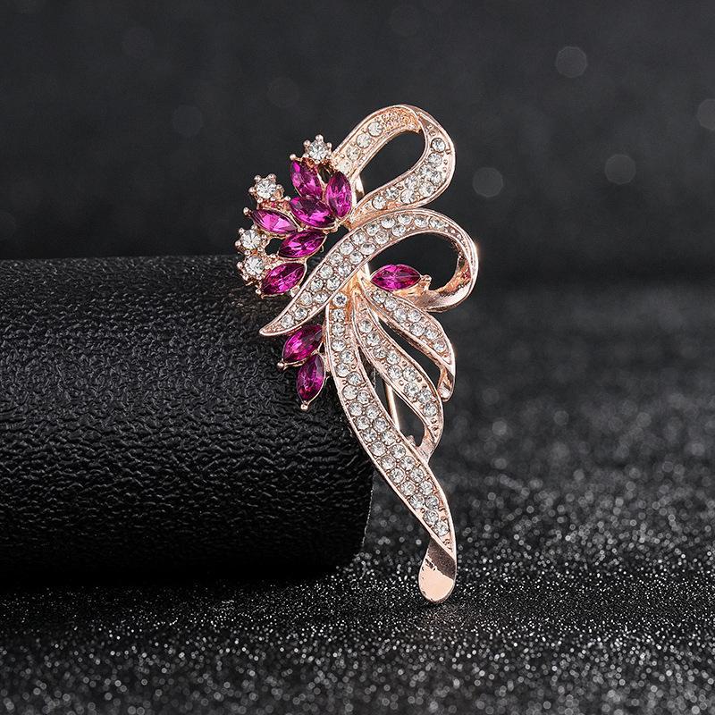 High-End Pearl & Rhinestone Butterfly Brooch for Women's Fashion Suits and Scarves